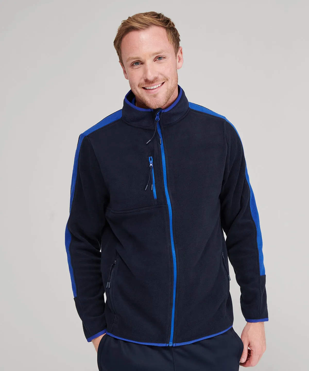 Black/Red - Unisex microfleece jacket