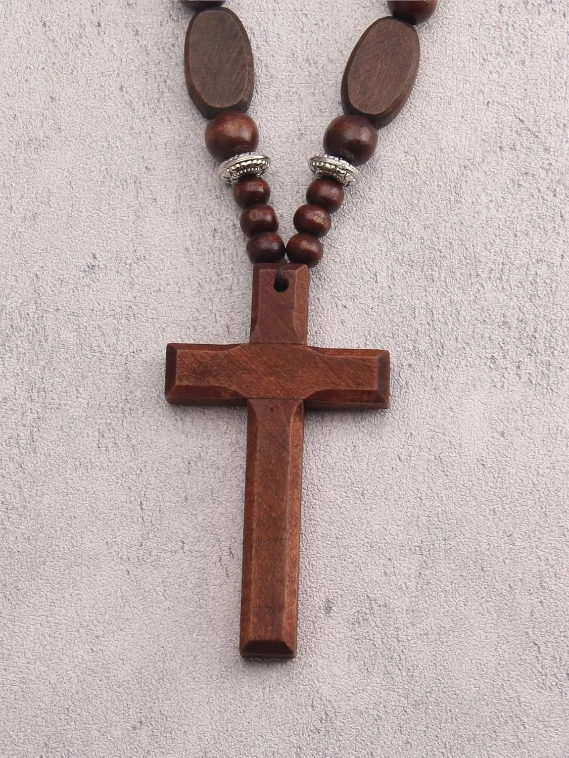 Boho Necklaces for Women Long Wooden Pendant Vintage Necklace Sweater Chain Necklace Handmade Jewelry
