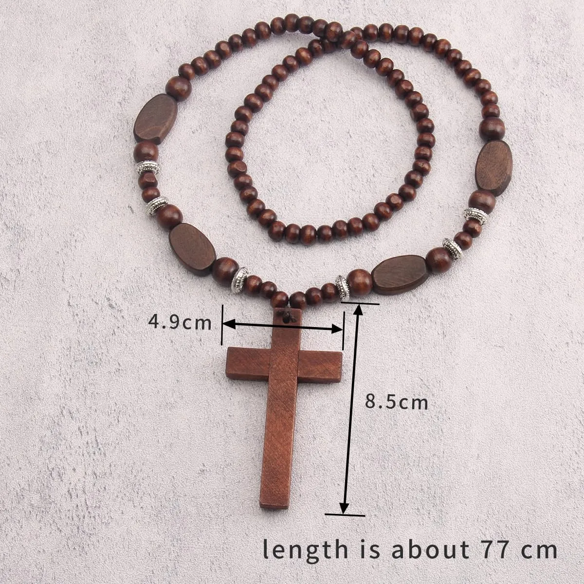 Boho Necklaces for Women Long Wooden Pendant Vintage Necklace Sweater Chain Necklace Handmade Jewelry