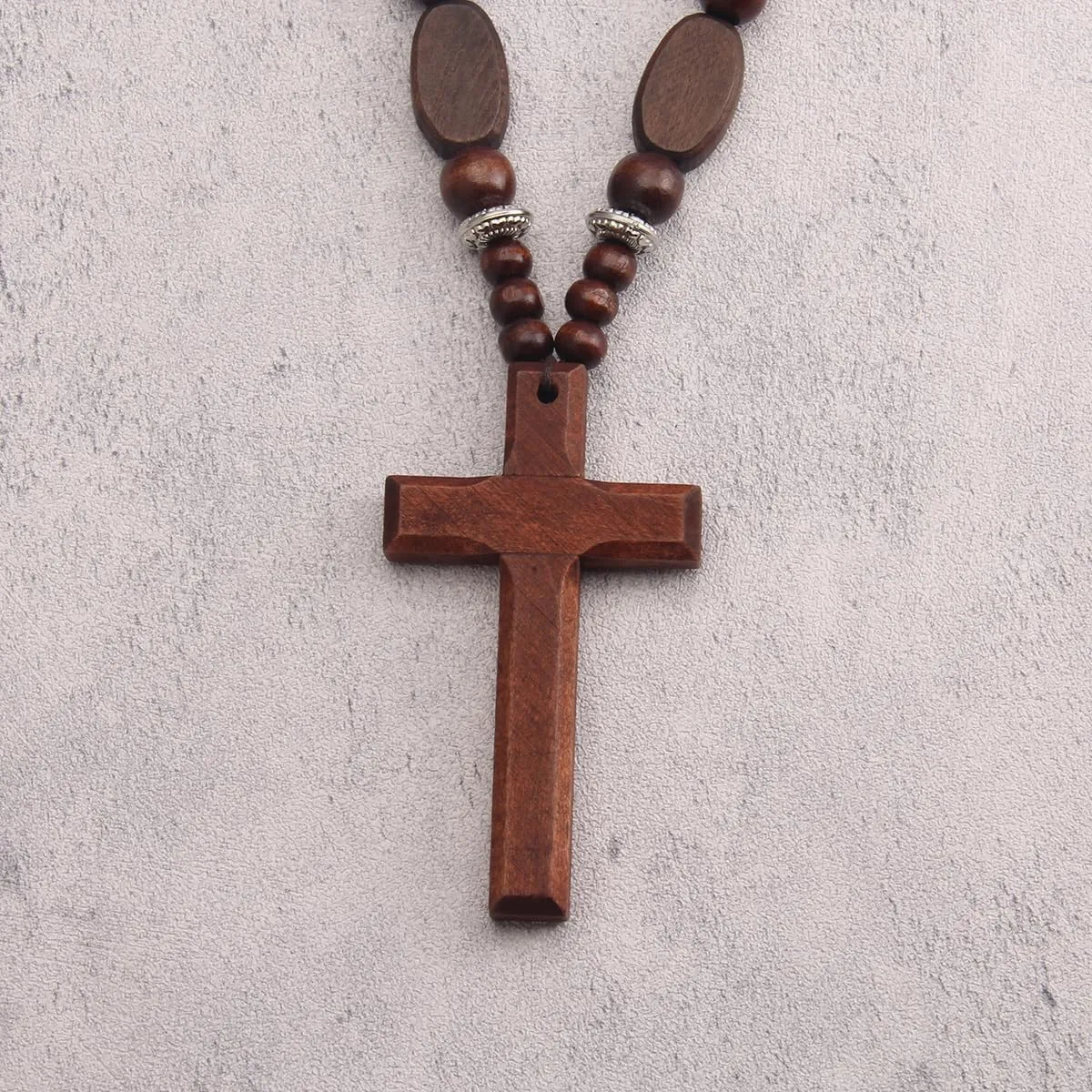 Boho Necklaces for Women Long Wooden Pendant Vintage Necklace Sweater Chain Necklace Handmade Jewelry