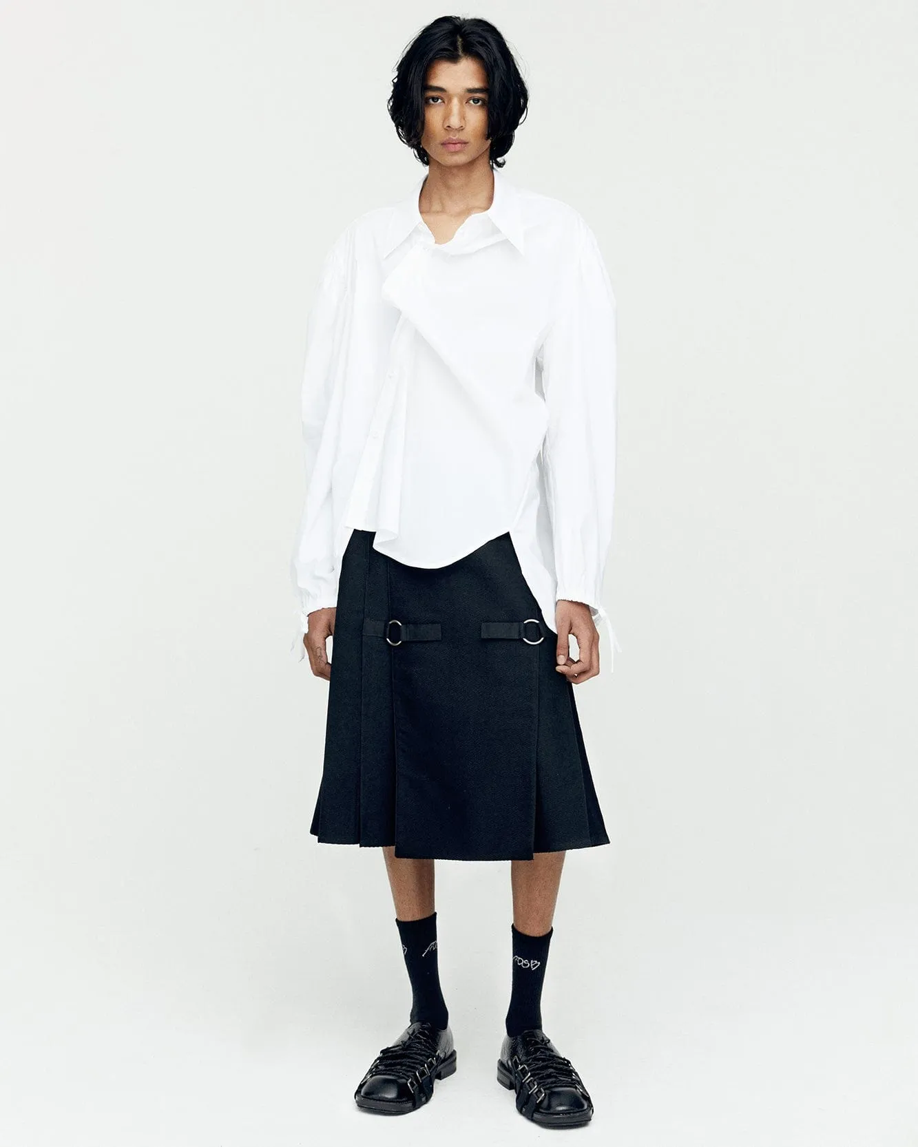 BOUQUET ASYMMETRIC SHIRTS atb1138m(WHITE)