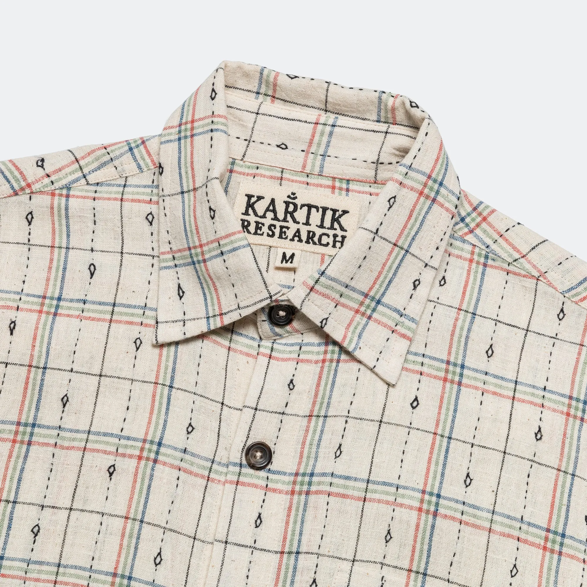 Box Shirt Rabari Embroidery - Ecru/Multi