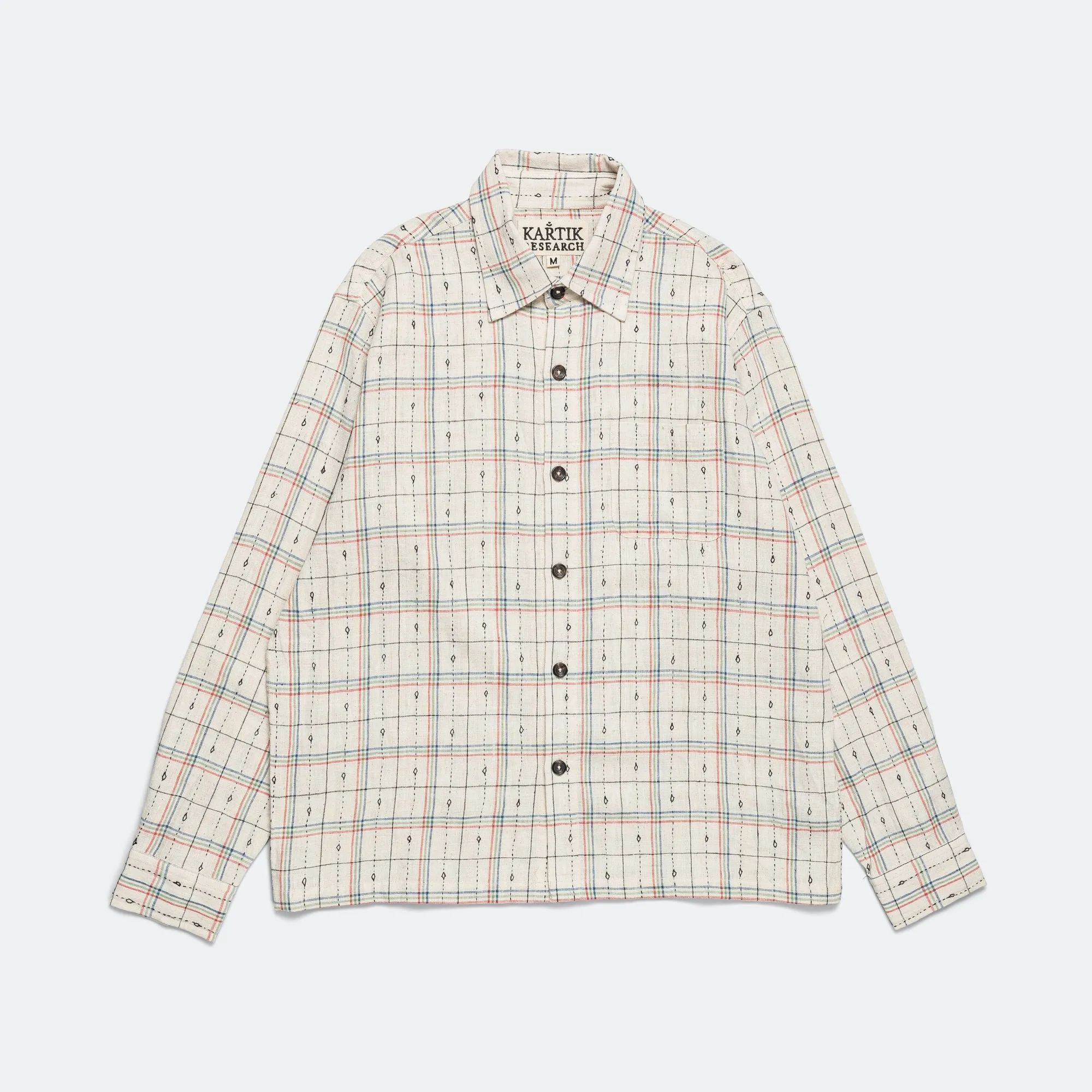 Box Shirt Rabari Embroidery - Ecru/Multi