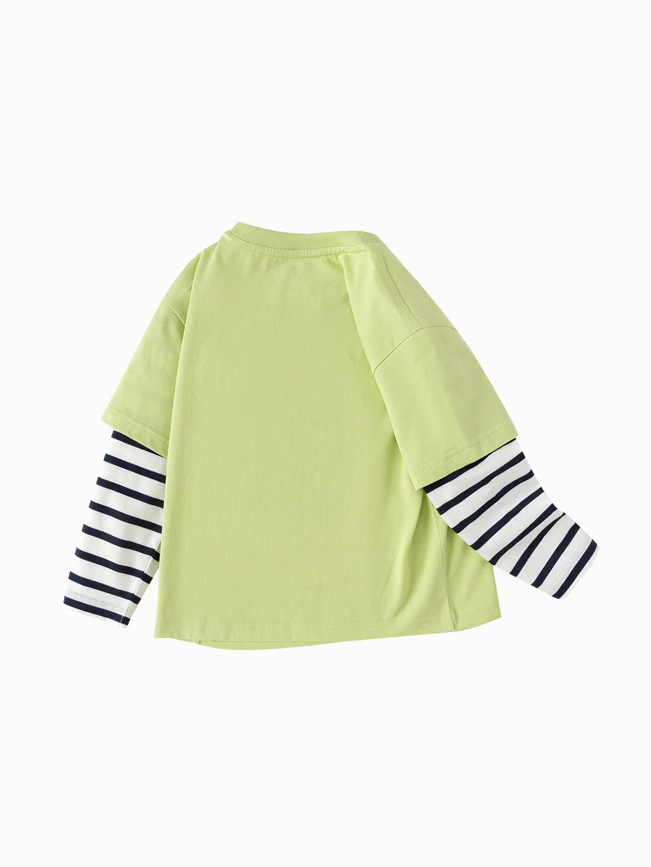 Boy Trend Scenarios Cartoon car Olivine Long Sleeve T-Shirt