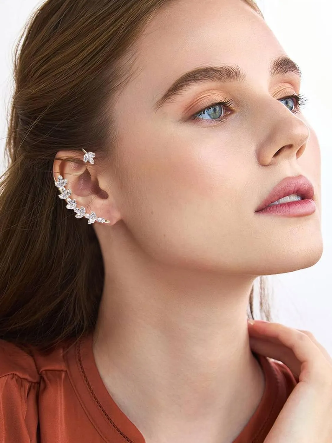 Butterfly Ear Cuff Zircon Earrings for Women No Piercing Wrap Earrings Dainty Cartilage Earrings Gifts for Her