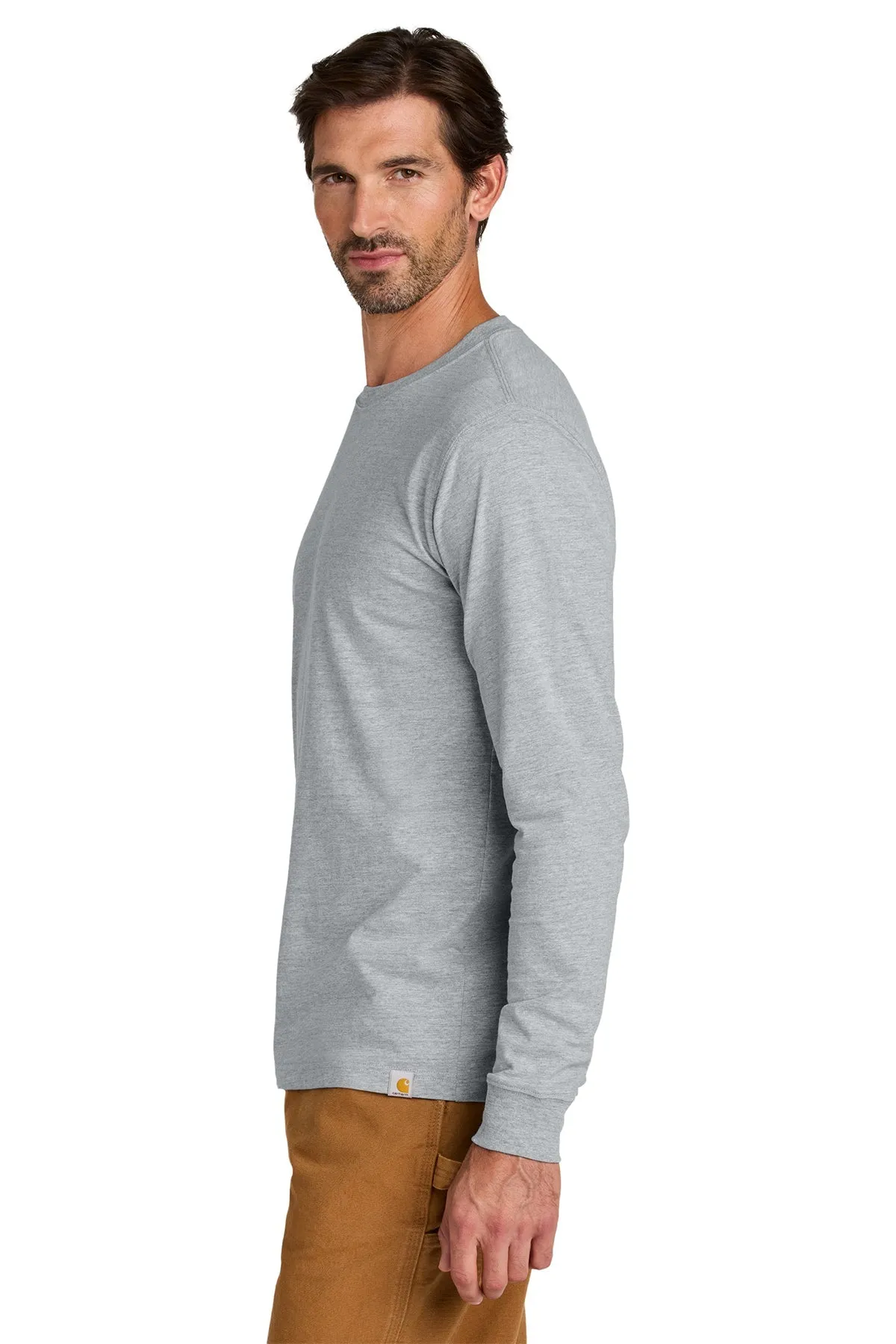 Carhartt Long Sleeve Custom T-Shirts, Heather Grey