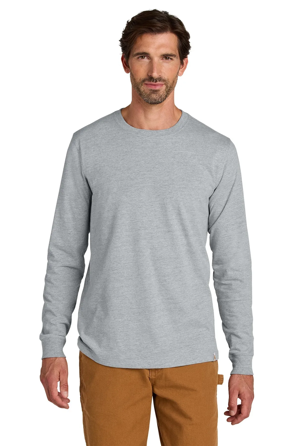 Carhartt Long Sleeve Custom T-Shirts, Heather Grey