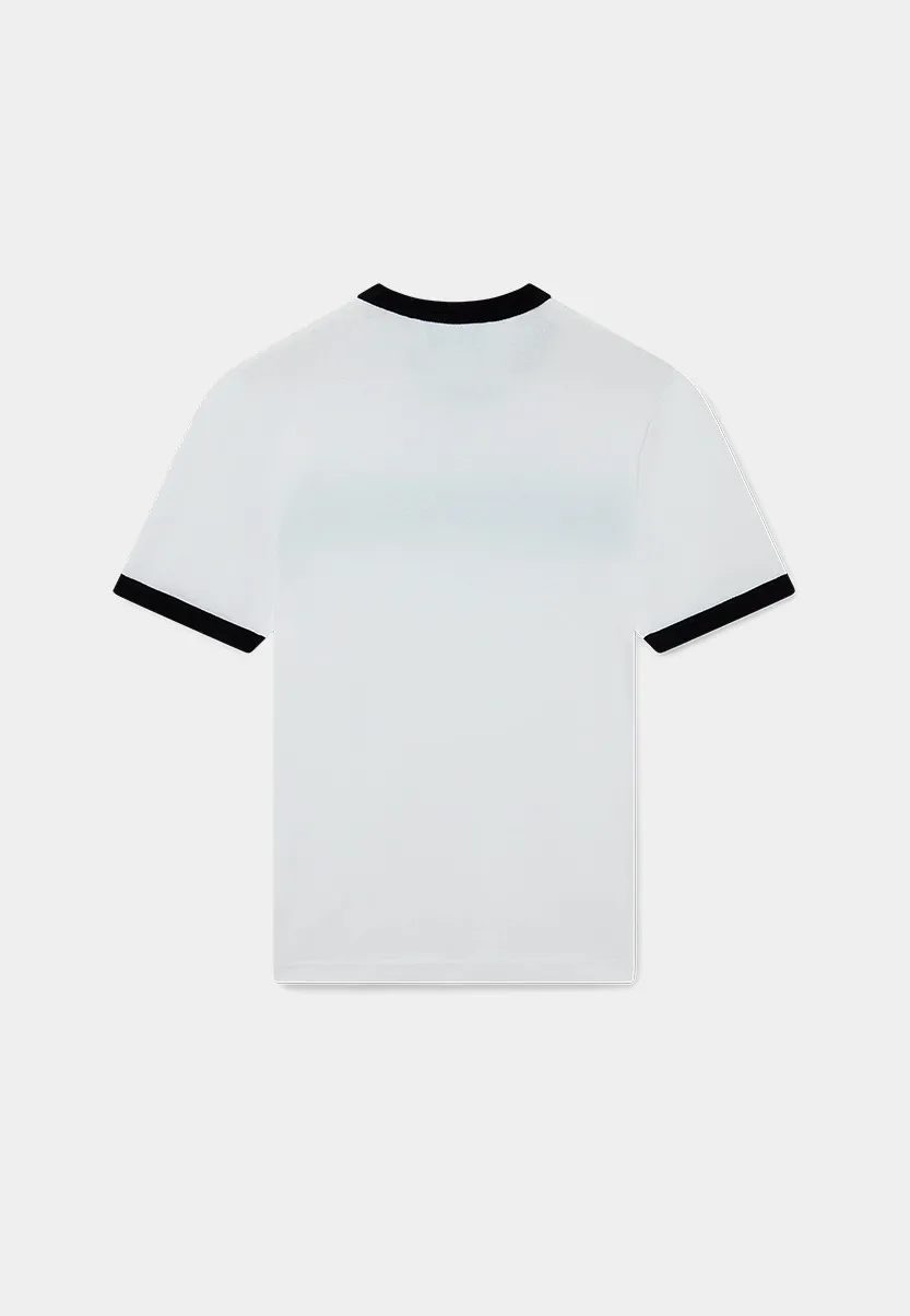 Casablanca Logo Stripe Ringer T-Shirt Green/White