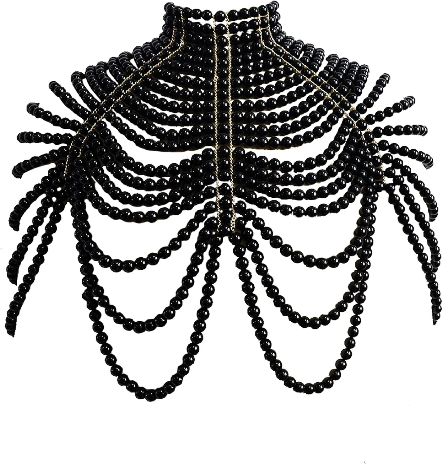 CCbodily Pearl Body Chain Bra - Fashion Shoulder Necklaces Bra Chain Body Jewelry