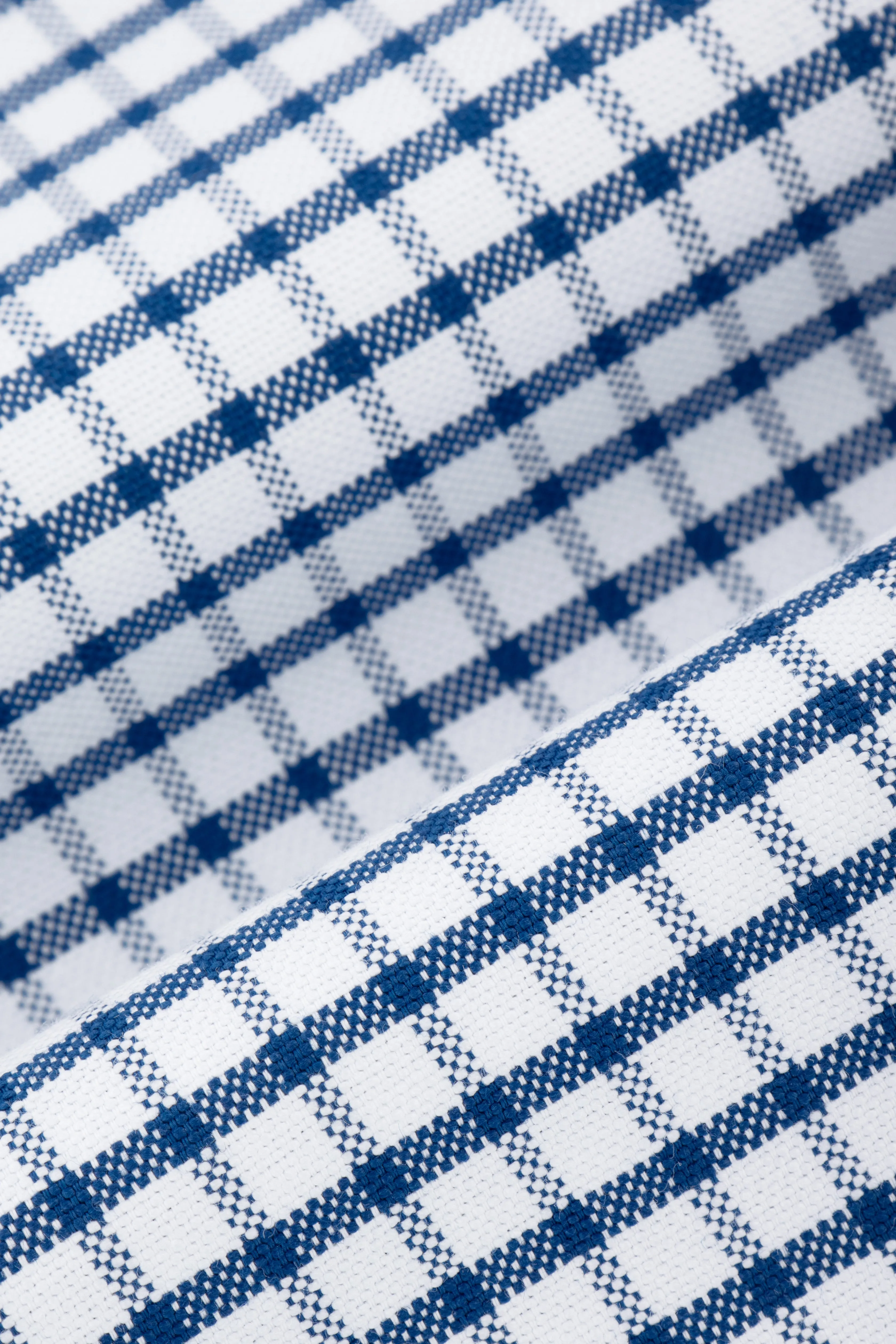 Checked White & Navy Smart Casual Shirt