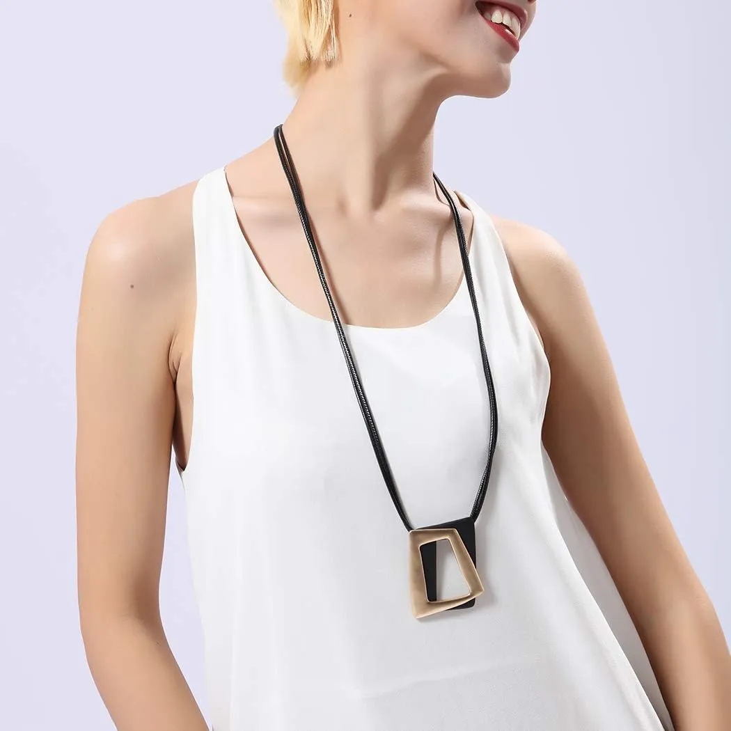 Chunky Chain long necklace with Silver pendant necklaces for women fashion jewelry