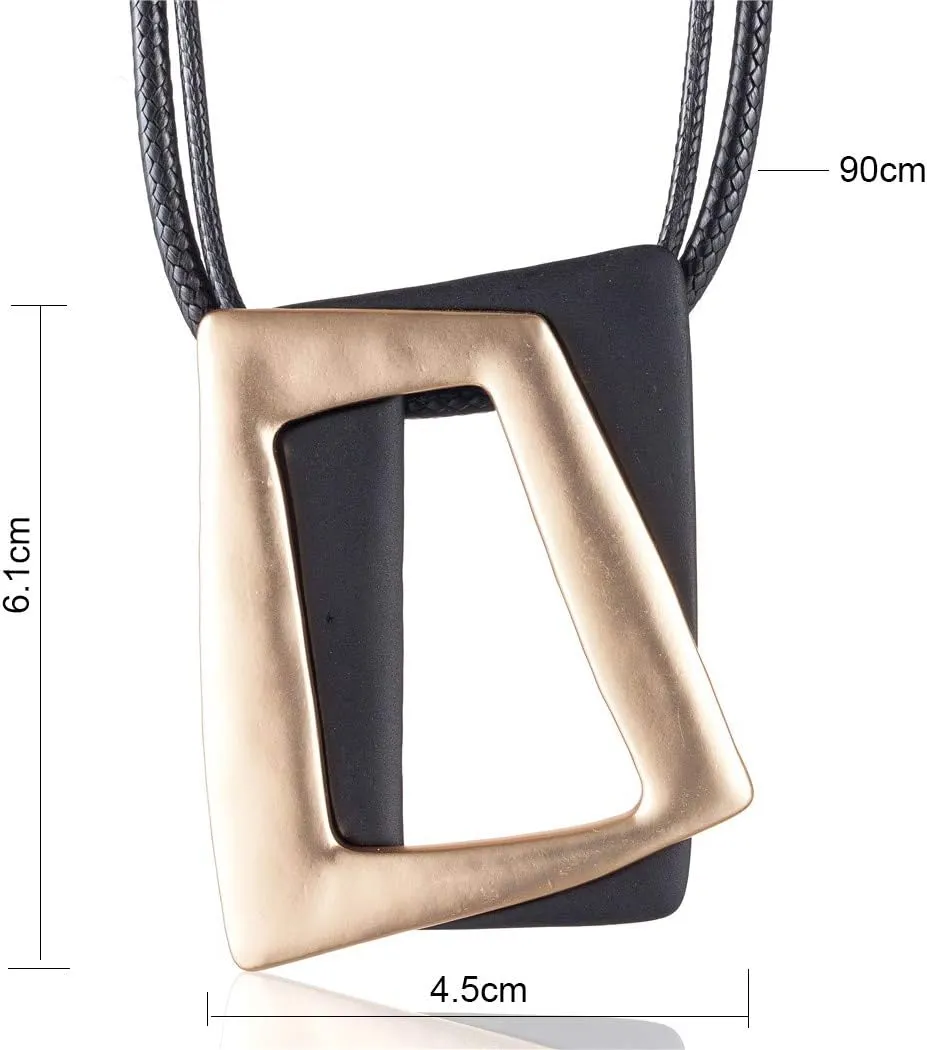 Chunky Chain long necklace with Silver pendant necklaces for women fashion jewelry