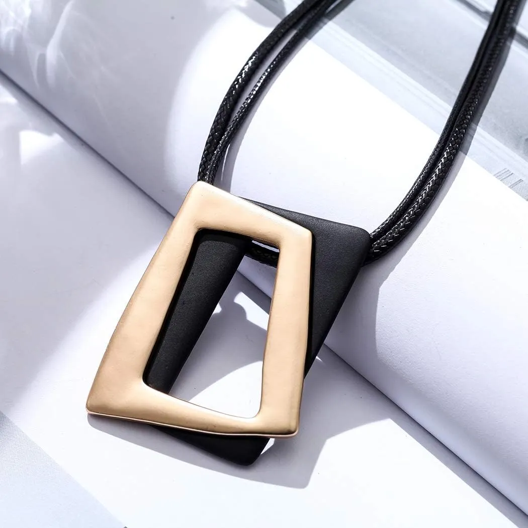 Chunky Chain long necklace with Silver pendant necklaces for women fashion jewelry