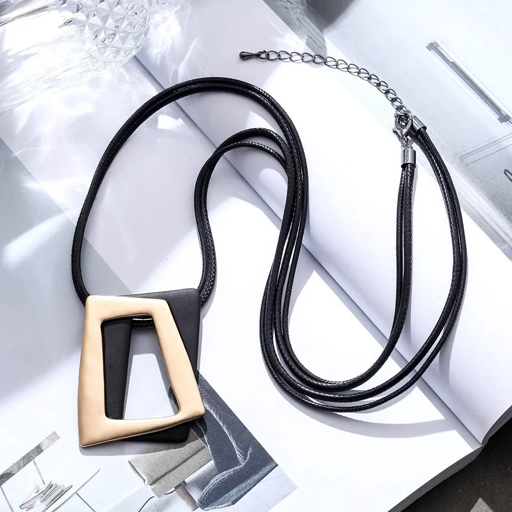 Chunky Chain long necklace with Silver pendant necklaces for women fashion jewelry