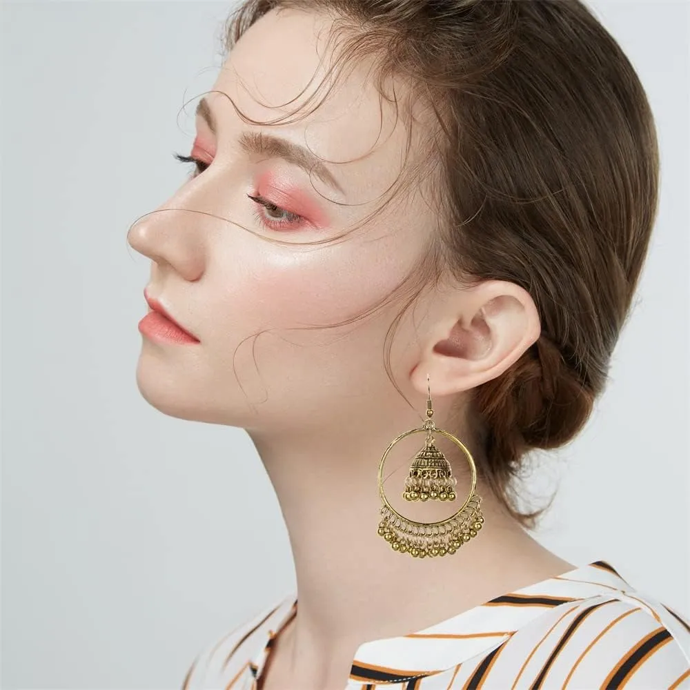 CJIAYUJEW Indian Jewelry Sets for Women Vintage Daisy national style Earring necklace set Bridal Wedding Party Prom Wear Fashion Jewelry for Women