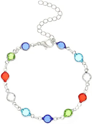 Colorful Heart Bracelets for Women, Cute Dainty Love Heart Charm Friendship Link Bracelet, Fashion Trendy Jewelry Valentine's Day Gift for Her