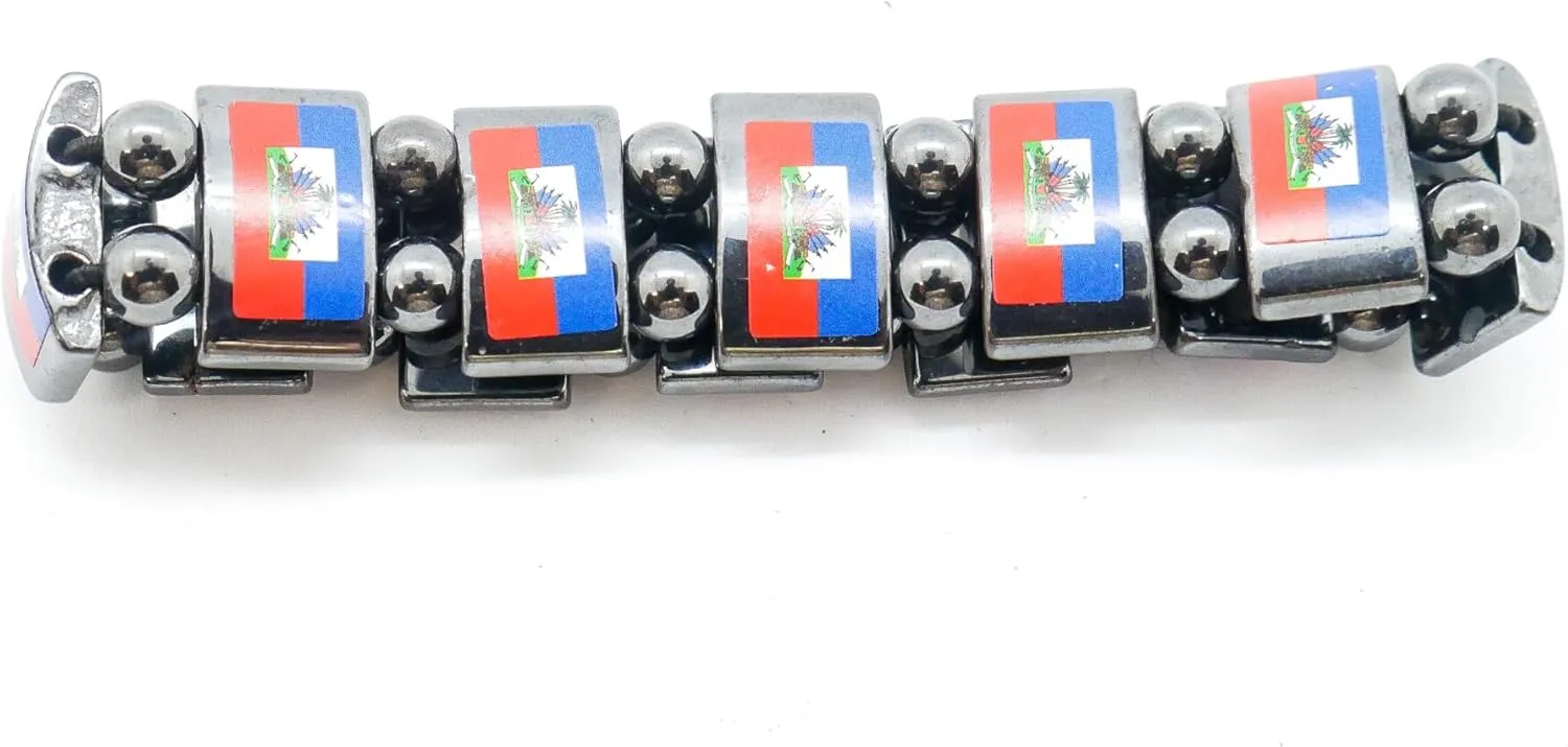 Country Metal Flag Beads Bracelets