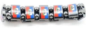 Country Metal Flag Beads Bracelets