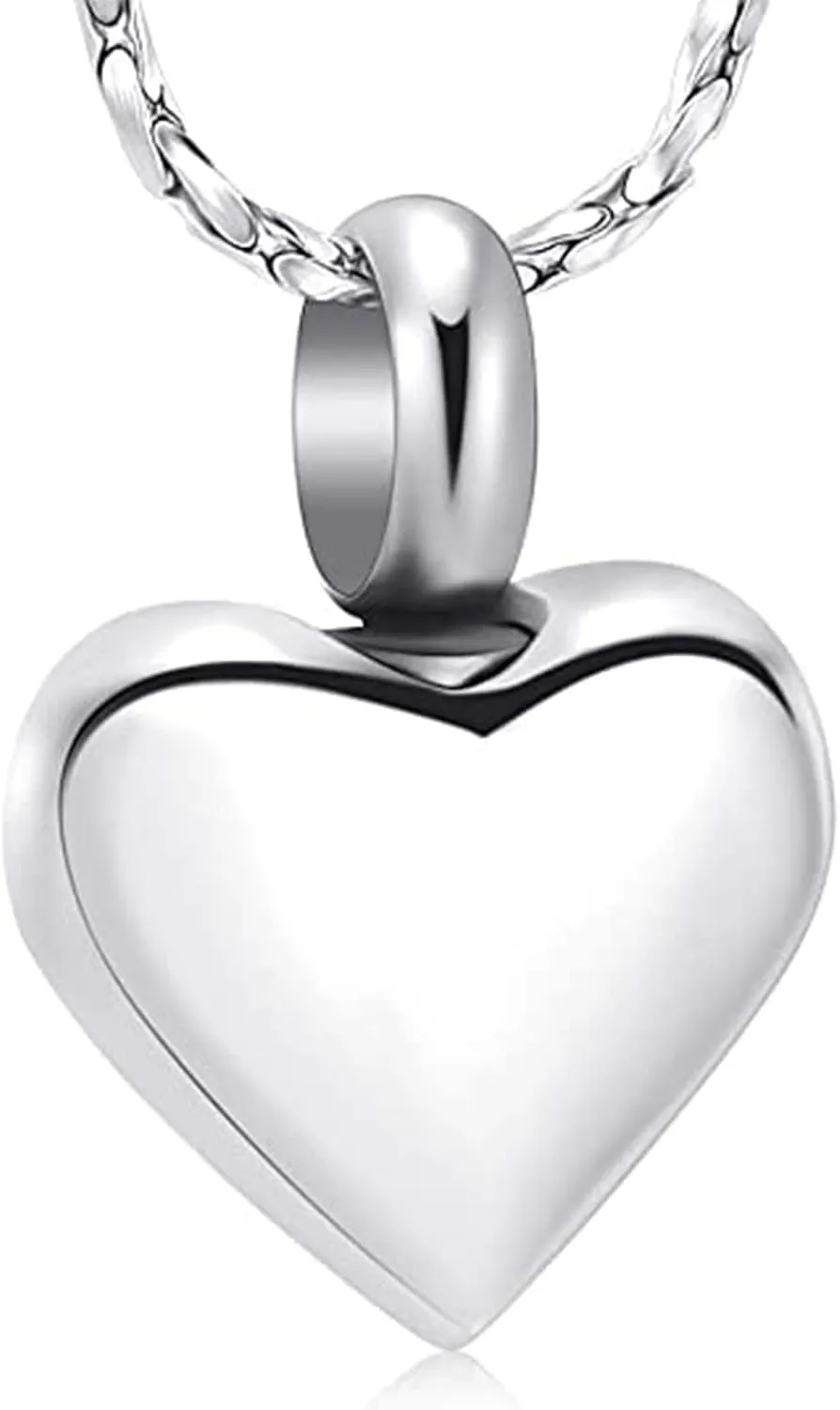 Cremation Urn Necklace for Ashes - Small Heart Shape Urn Necklace with Mini Keepsake Urn Memorial Ash Jewelry