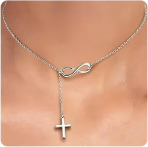 Cross Necklace for Women 14K Gold Plated/925 Sterling Silver Dainty Pendant Simple Trendy Non Tarnish Necklace for Women