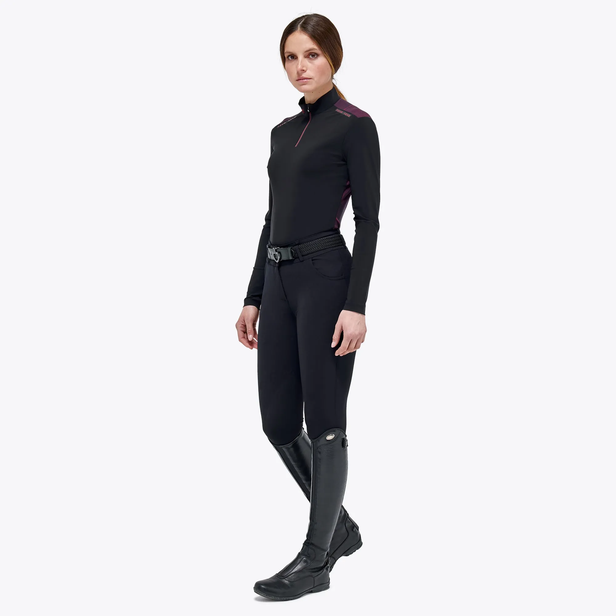 CT Womens Revo Red Label Tech Knit L/S Zip Training Polo
