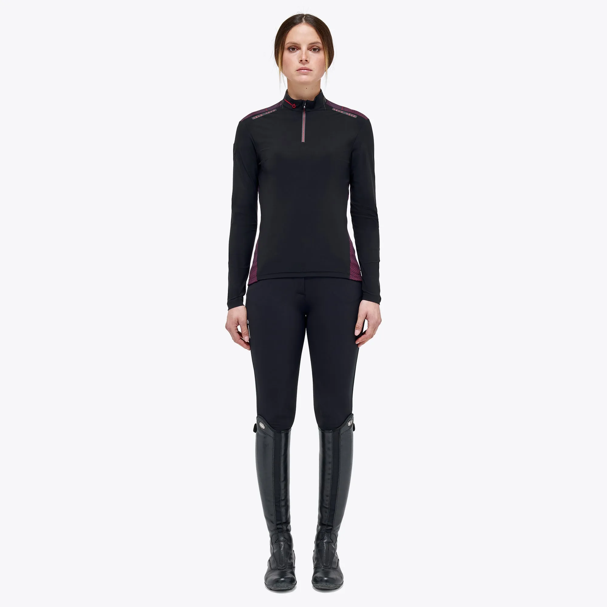 CT Womens Revo Red Label Tech Knit L/S Zip Training Polo