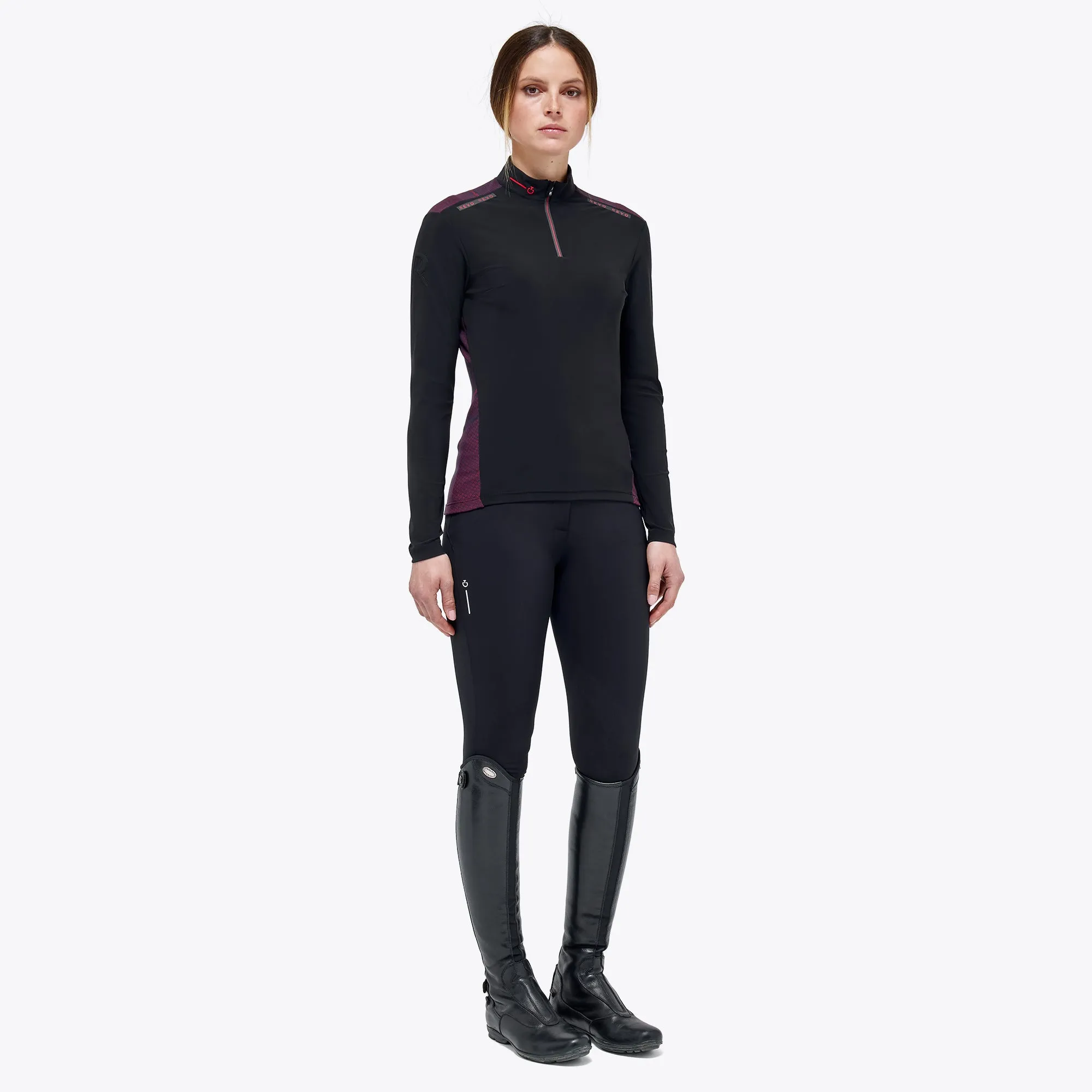 CT Womens Revo Red Label Tech Knit L/S Zip Training Polo