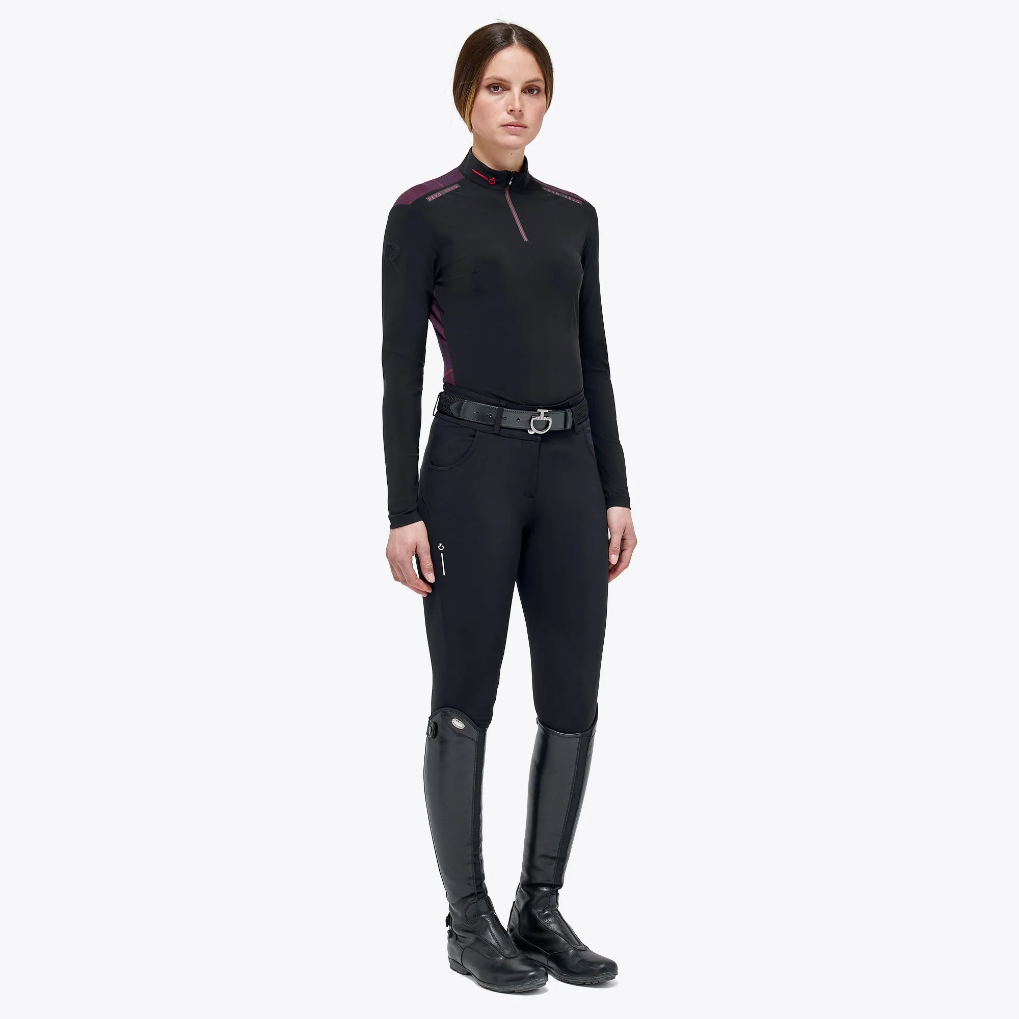 CT Womens Revo Red Label Tech Knit L/S Zip Training Polo
