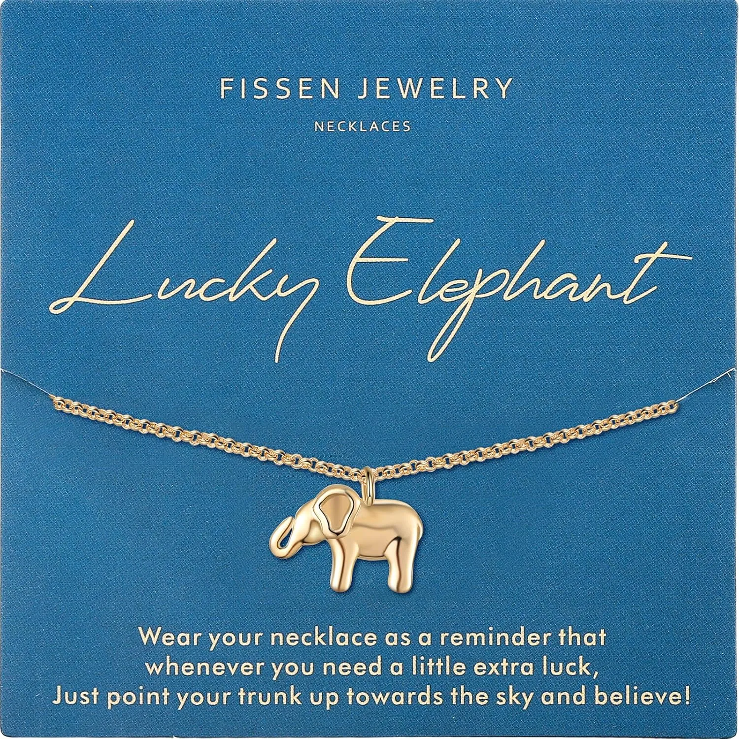 Cute Necklaces for Women - Inspirational Elephant & Butterfly Designs - Dainty Cat Lovers Gifts