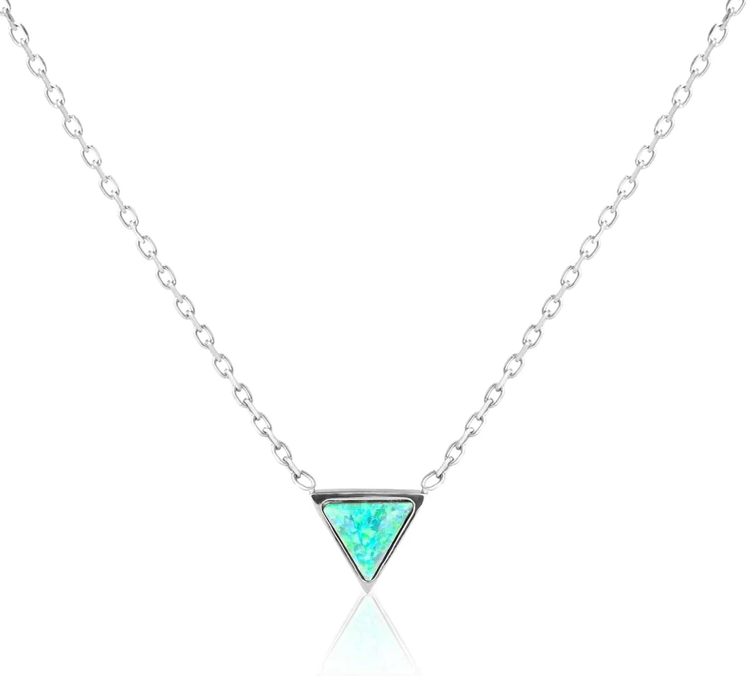Cute Pendant Necklace for Women | 14k Gold & Silver Plated Tiny Opal Dainty Necklace for Women with Bracelet | Small Love Waterproof Layered Necklaces for Women