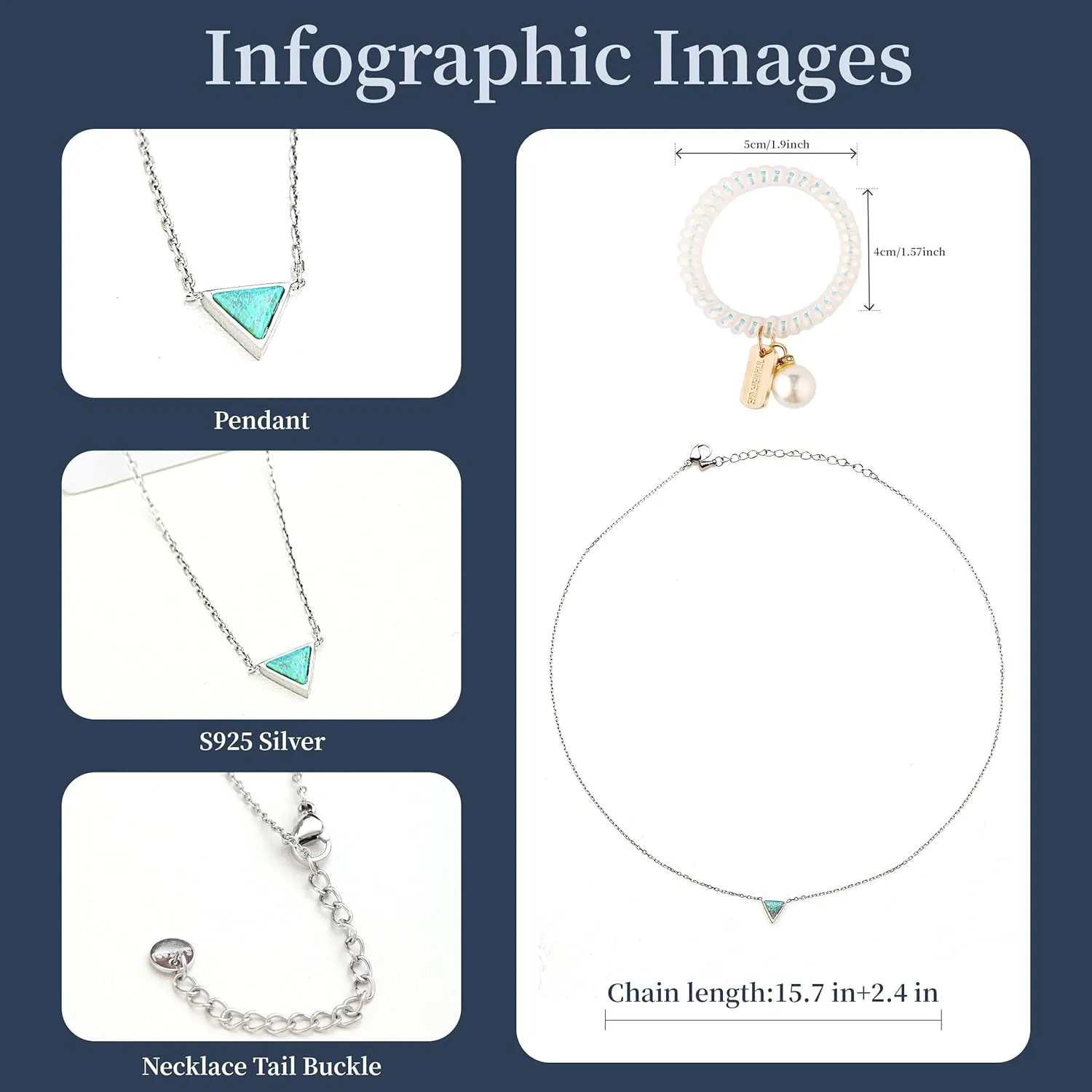 Cute Pendant Necklace for Women | 14k Gold & Silver Plated Tiny Opal Dainty Necklace for Women with Bracelet | Small Love Waterproof Layered Necklaces for Women