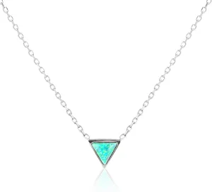Cute Pendant Necklace for Women | 14k Gold & Silver Plated Tiny Opal Dainty Necklace for Women with Bracelet | Small Love Waterproof Layered Necklaces for Women
