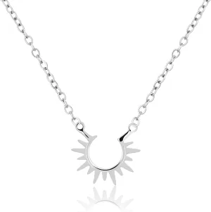 Cute Pendant Necklace for Women | 14k Gold & Silver Plated Tiny Sun-Shape Dainty Necklace for Women with Bracelet | Small Love Waterproof Layered Necklaces for Women