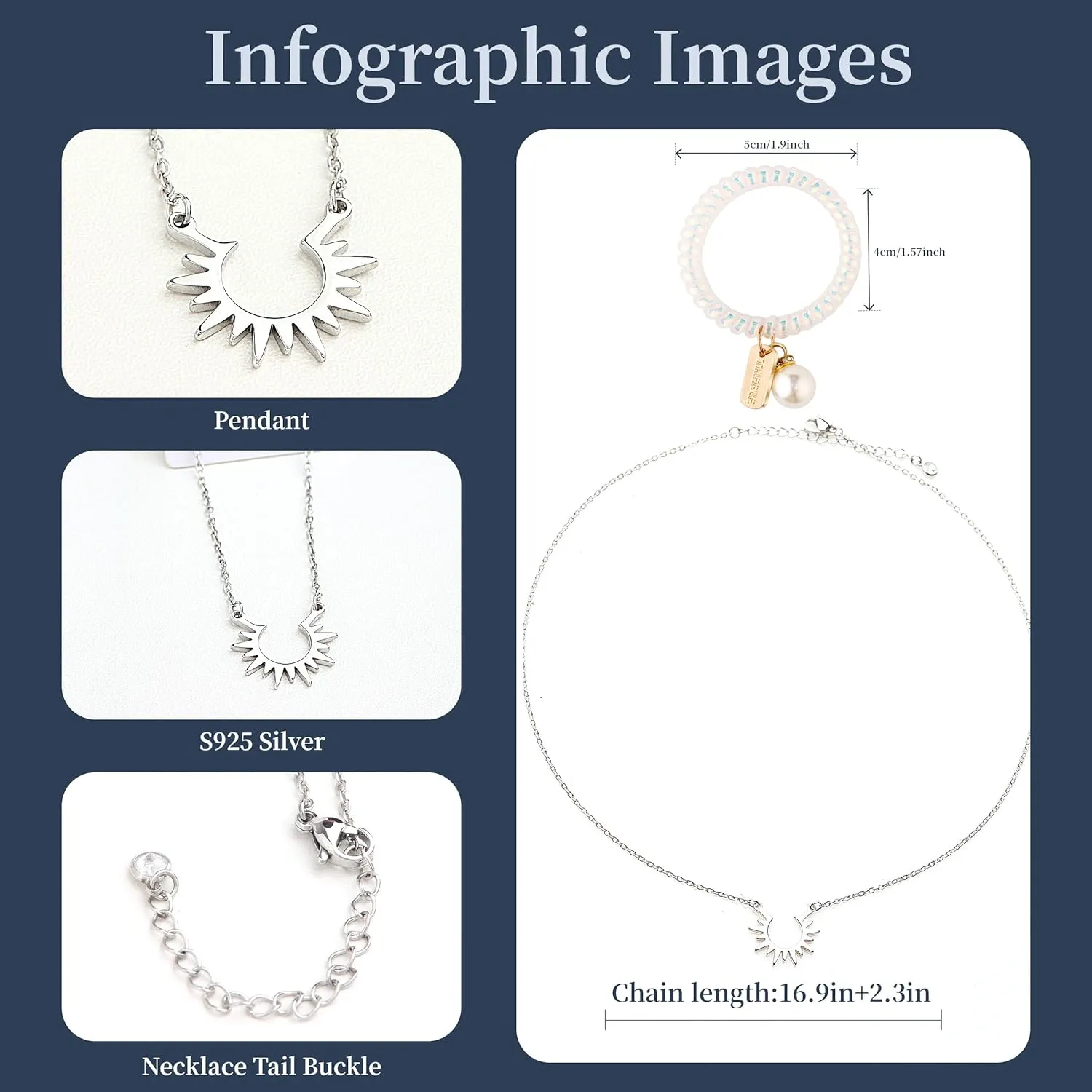 Cute Pendant Necklace for Women | 14k Gold & Silver Plated Tiny Sun-Shape Dainty Necklace for Women with Bracelet | Small Love Waterproof Layered Necklaces for Women