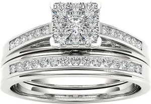 Cute Teen Rings Zircon Inlaid Ring Couple and Rings American Classic Jewelry European Rings (Silver, 6)