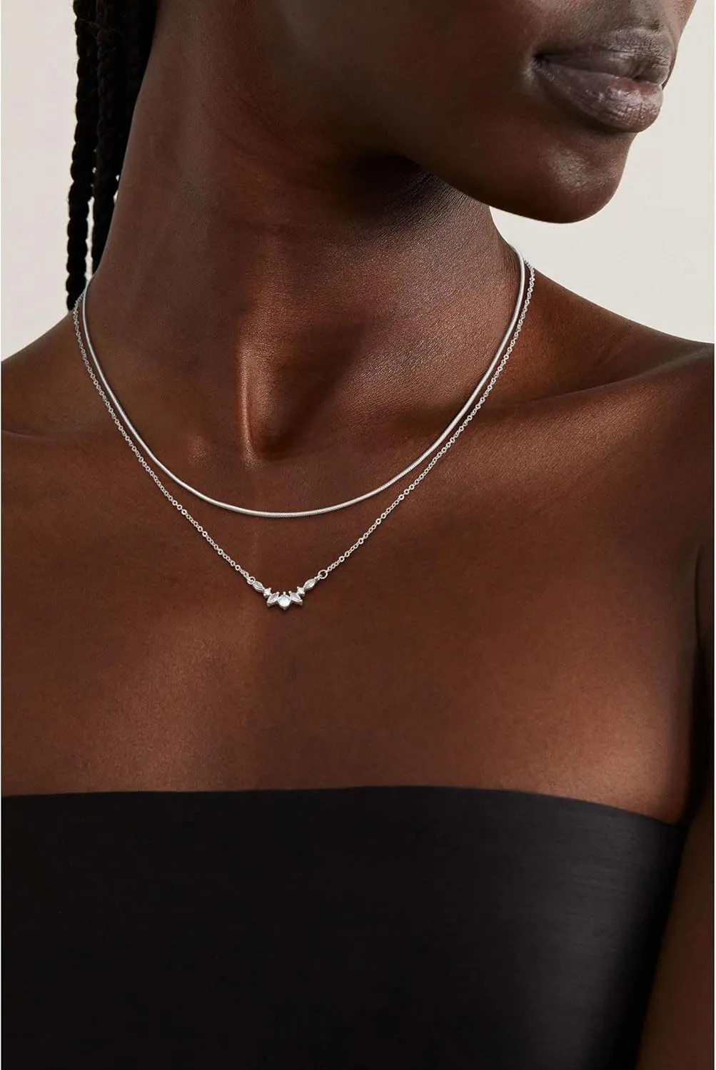 CZ Diamond Pendant Gold Necklace for Women Dainty 14k Gold Plated Choker Necklaces Simple Gold Jewelry Gifts for Women