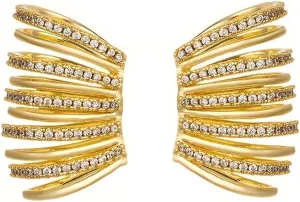 Dainty Ear Cuff for Women - Trendy 18K Gold Plated CZ Non Piercing Cartilage Earring Jewelry Gifts Hypoallergenic 1PCS