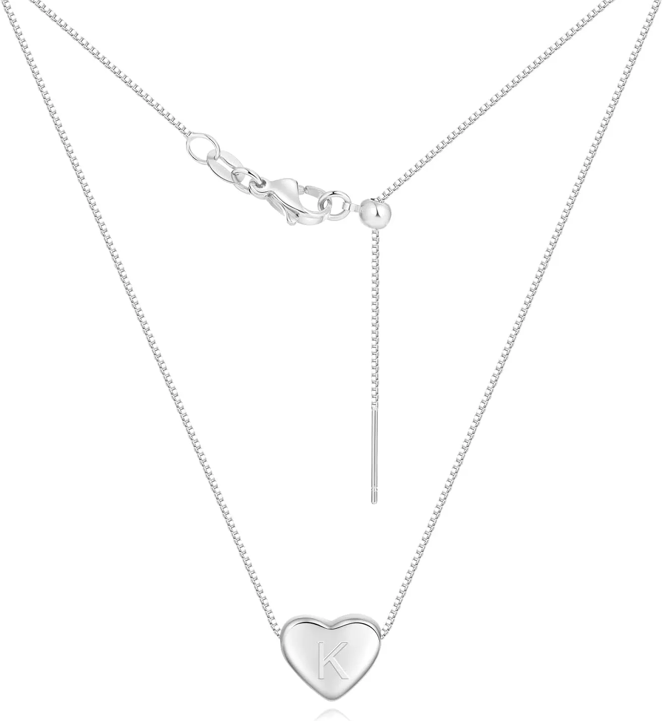 Dainty Initial Necklaces for Women | Heart Pendant Gifts for Women | Adjustable Size