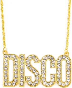 Disco Necklace for Men Disco Chain Necklace for Men Disco Accessories 70s Disco Outfits Men Disco Jewelry for Men Women Disco Costume Accessories