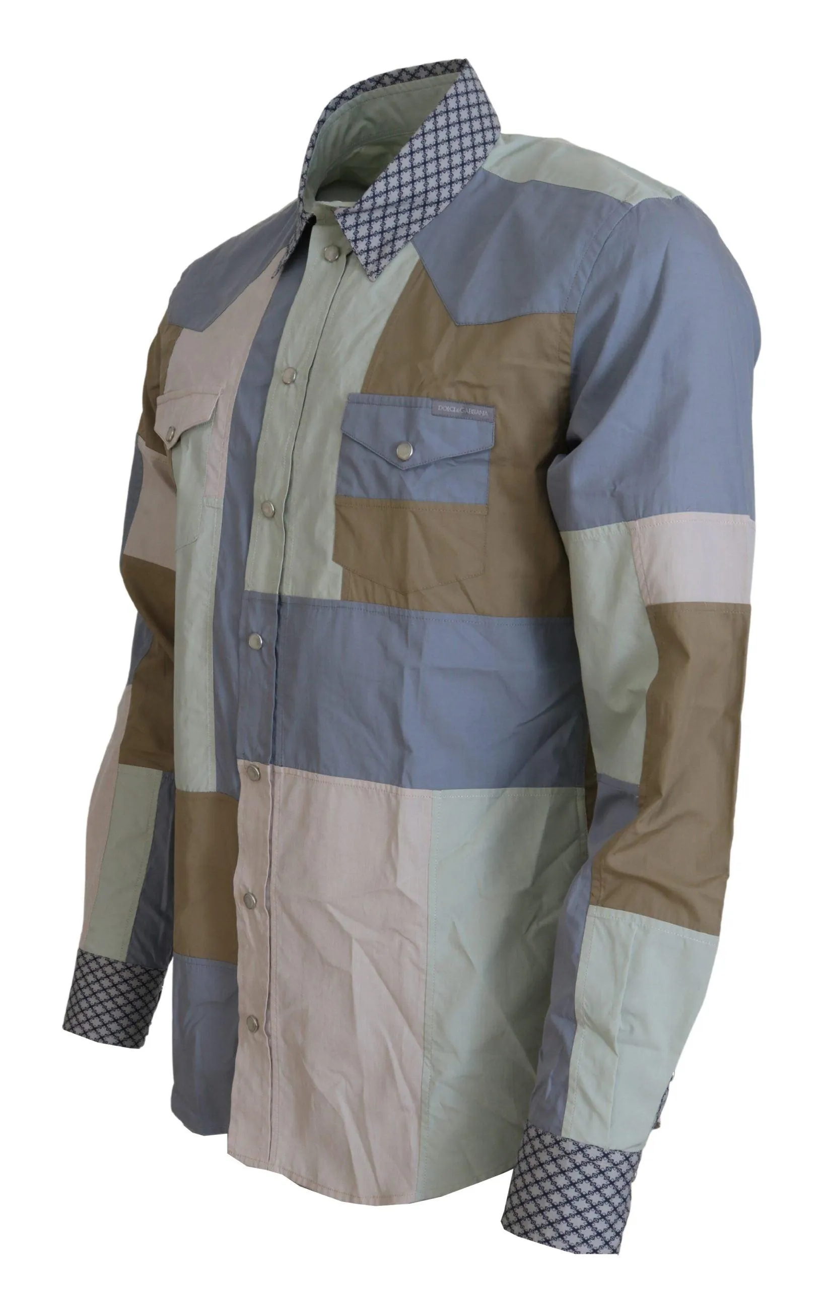 Dolce & Gabbana Patchwork Slim Fit Shirt