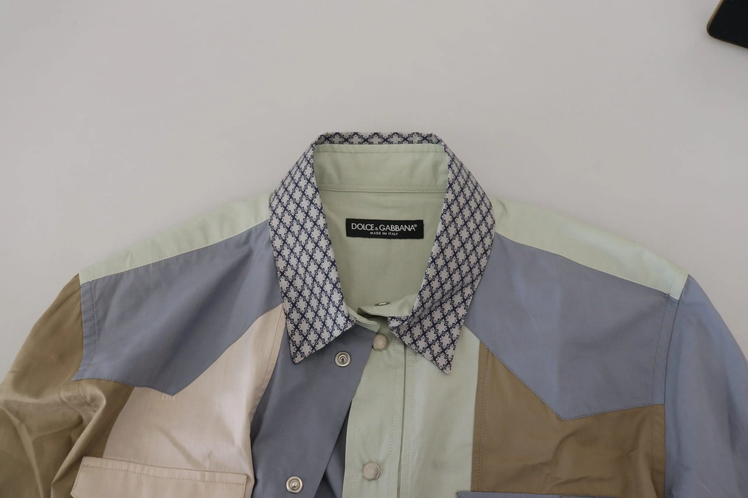 Dolce & Gabbana Patchwork Slim Fit Shirt