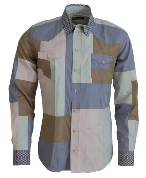 Dolce & Gabbana Patchwork Slim Fit Shirt
