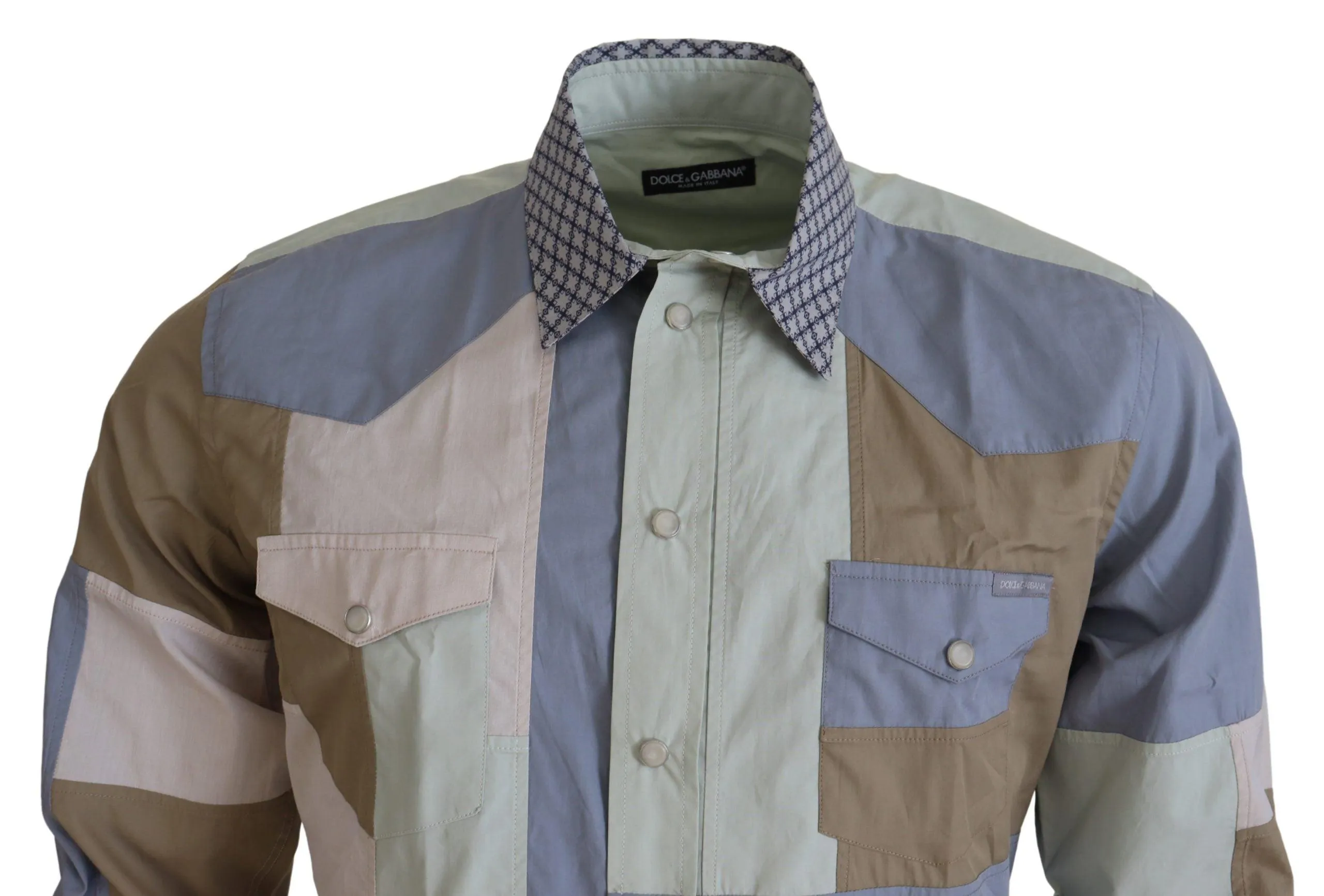 Dolce & Gabbana Patchwork Slim Fit Shirt