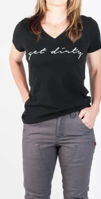 Dovetail - Women's Get Dirty Graphic V-Neck Tee