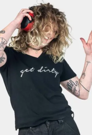 Dovetail - Women's Get Dirty Graphic V-Neck Tee