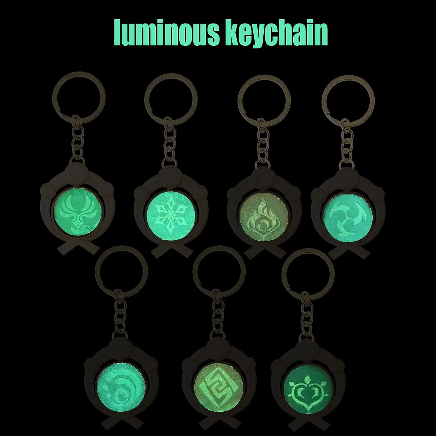 DS Impact Vision Keychain God's Eye Inazuma Luminous Keyring