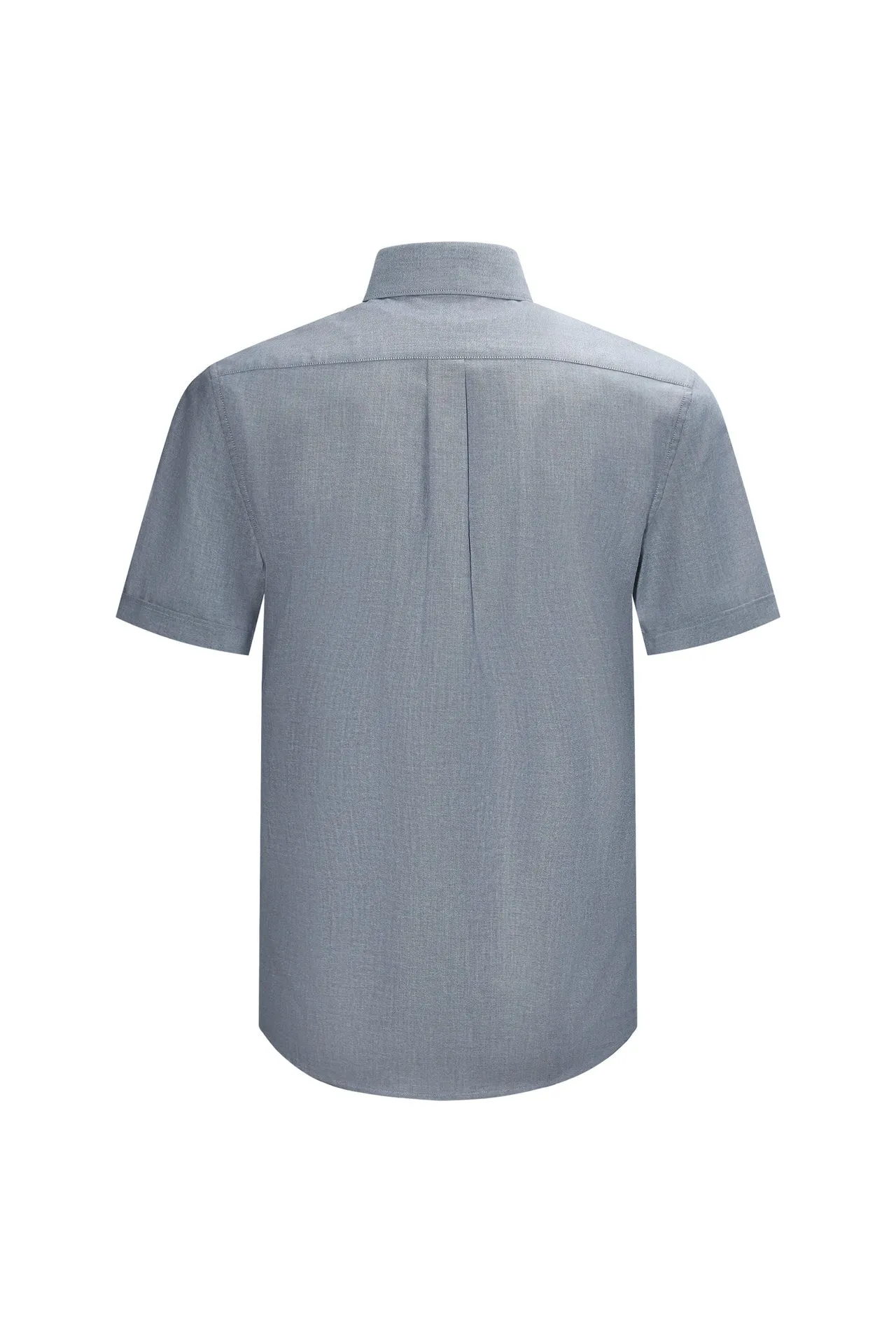 Easy Care Cotton Oxford Blocking Casual Shirt in Smart Fit Spread Collar