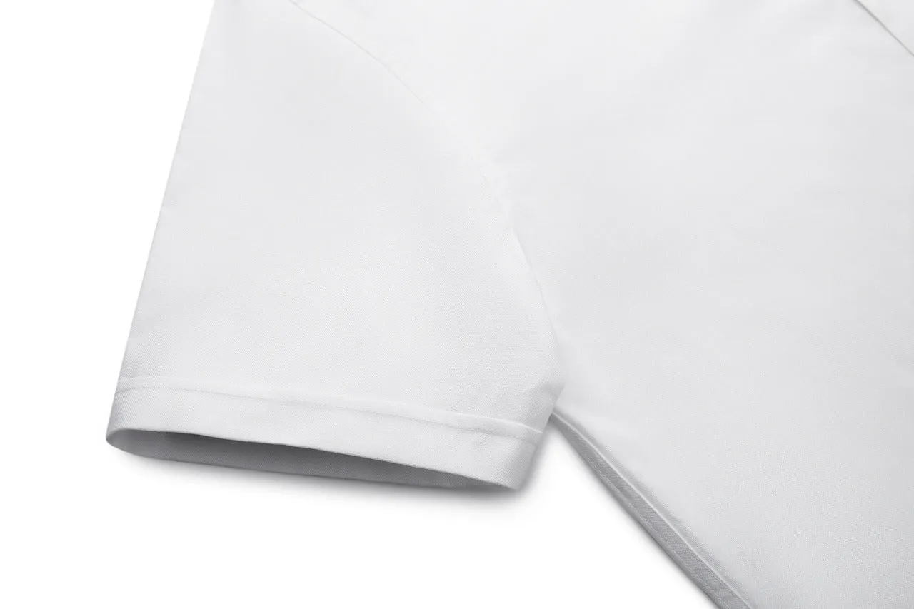 Easy Care Cotton Oxford Blocking Casual Shirt in Smart Fit Spread Collar