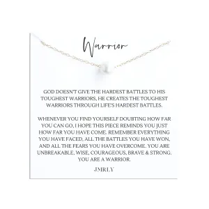 Encouragement Gifts for Women Inspirational Necklaces Care Package Gold-Filled Pearl Necklace 18
