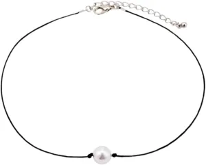 Fashion Necklace Knot Imitation Pearl Necklace Leather Cord Necklace Jewelry Selling Women's Choker Necklace PTPNU1932
